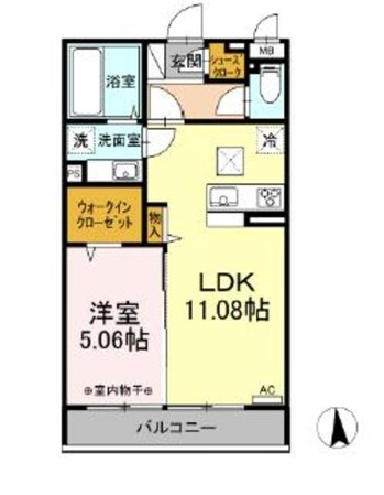 グランメゾン北野の物件間取画像
